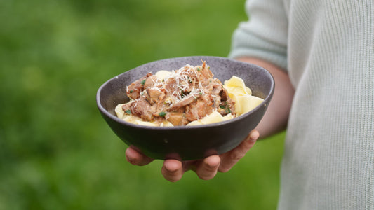 Creamy Pork & Mushrooms Slow Cook Pasta